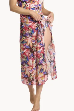 Sarongs|Jantzen Mandalay Midi Mesh Sarong Black/multi