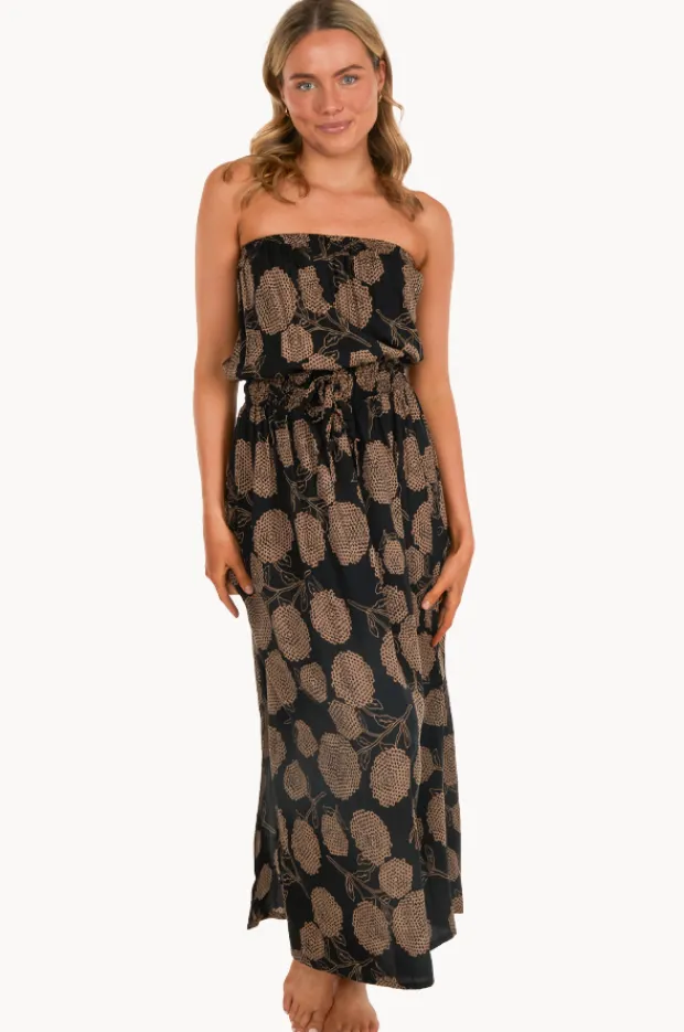 Dresses|Sundrenched Marigold Tube Dress Black