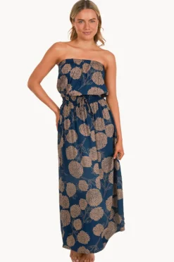 Dresses|Sundrenched Marigold Tube Dress Navy