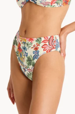 Bottoms|Monte u0026 Lou Marisol High Leg High Waist Pant Blue/natural