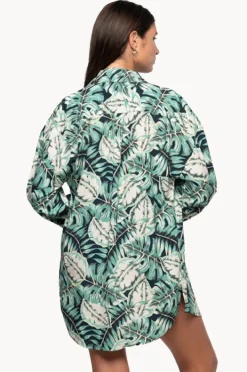 Overswim|Nip Tuck Martinique Bronte Button Shirt Blue slate