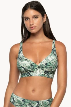 Bikini Tops|Nip Tuck Martinique Louise Cross Over Bra Blue slate