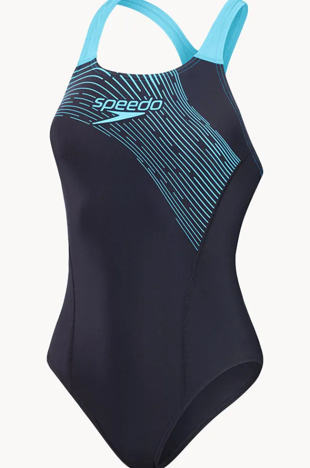 One Pieces|Speedo Medley Logo One Piece Navy/blue
