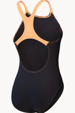 One Pieces|Speedo Medley Logo One Piece Black/Orange
