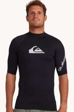 Rashies|Quiksilver Mens All Time Suntop Black