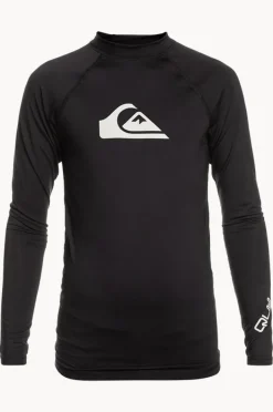 Rashies|Quiksilver Mens All Time Suntop Black