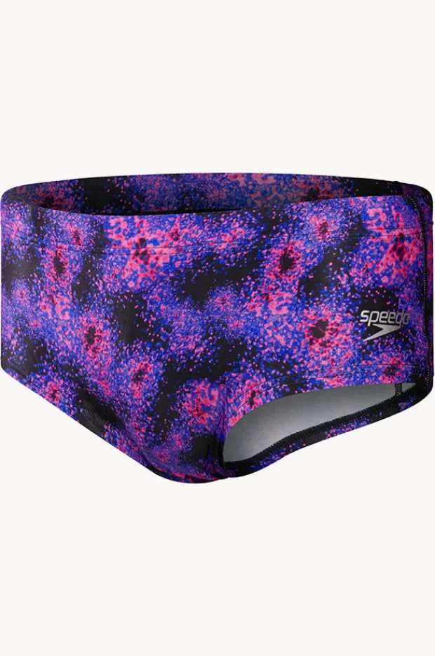Briefs|Speedo Mens Allover 13.5cm Brief Blue/Purple