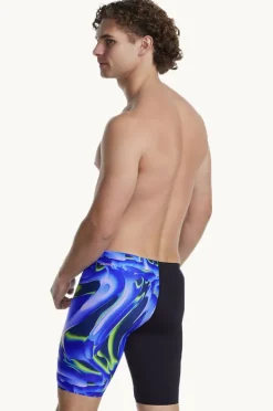 Jammers|Speedo Mens Allover Digital Jammer Black/blue