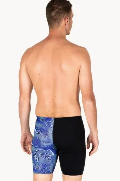 Jammers|Speedo Mens Allover Digital Jammer Black/blue