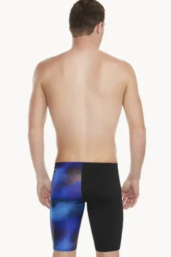 Jammers|Speedo Mens Allover Jammer Black/blue
