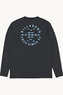 Rashies|Billabong Mens Big Wave Daz Long Sleeve Suntop Black
