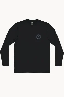 Rashies|Billabong Mens Big Wave Daz Long Sleeve Suntop Black