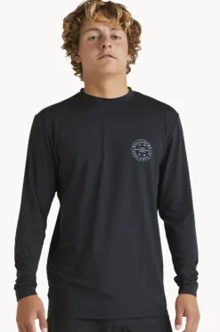 Rashies|Billabong Mens Big Wave Daz Long Sleeve Suntop Black