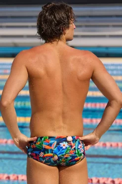 Trunks|Funky Trunks Mens Birdie Wordie Trunk Navy/multi