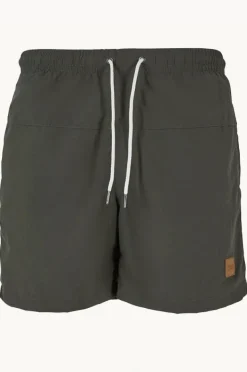 Boardshorts|Urban Classics Mens Block Swim Short Olive