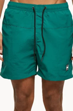 Boardshorts|Urban Classics Mens Block Swim Short Green