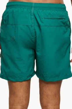 Boardshorts|Urban Classics Mens Block Swim Short Green