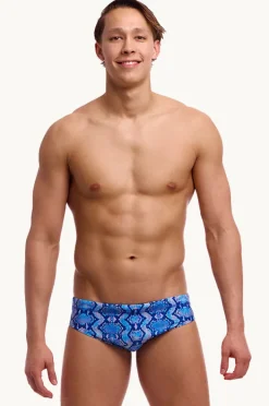 Briefs|Funky Trunks Mens Blue Viper Brief Blue/pink