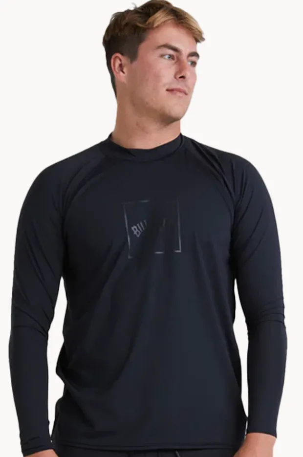 Rashies|Billabong Mens Boxed Arch Long Sleeve Suntop BLACK