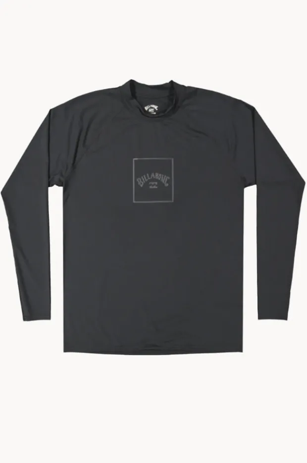 Rashies|Billabong Mens Boxed Arch Long Sleeve Suntop BLACK