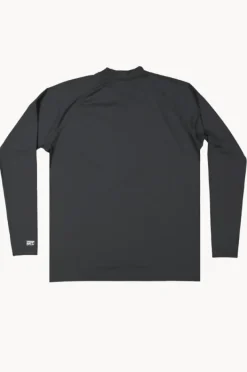 Rashies|Billabong Mens Boxed Arch Long Sleeve Suntop BLACK