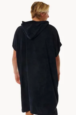 Towel Robes & Ponchos|Towel Robes & Ponchos|Rip Curl Mens Brand Hooded Towel Black/grey