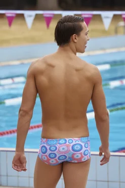 Trunks|Funky Trunks Mens Bundjalung Blue Trunk Blue/pink