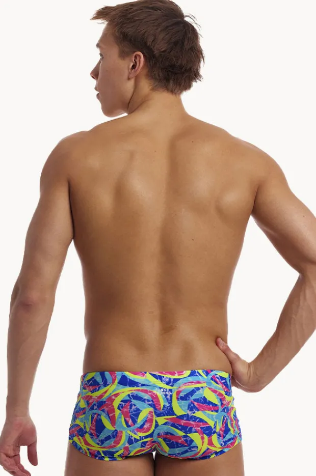 Trunks|Funky Trunks Mens Choppy Waters Trunk Multi