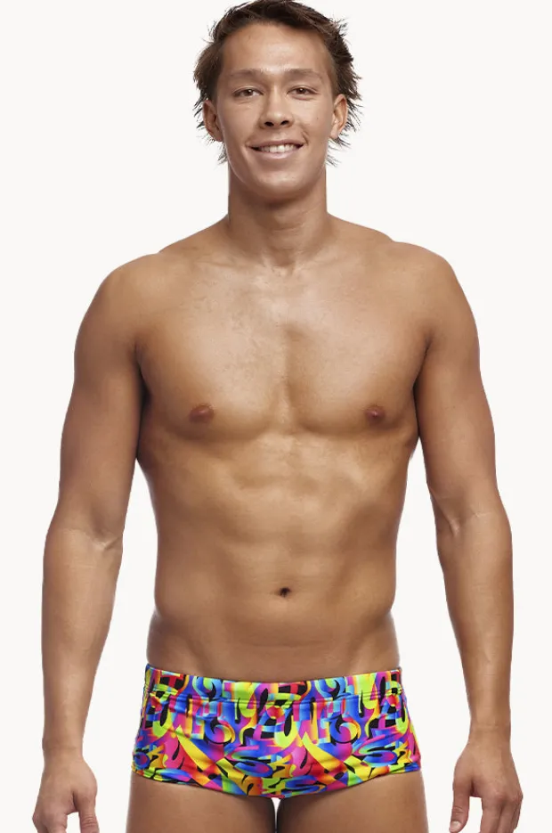 Trunks|Funky Trunks Mens Colour Funk Trunk Black/multi