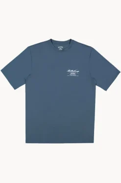 Rashies|Billabong Mens Crossboards Short Sleeve Suntop Teal