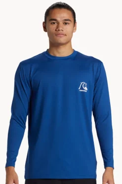 Rashies|Quiksilver Mens DNA Bubble Logo Long Sleeve Suntop Monaco