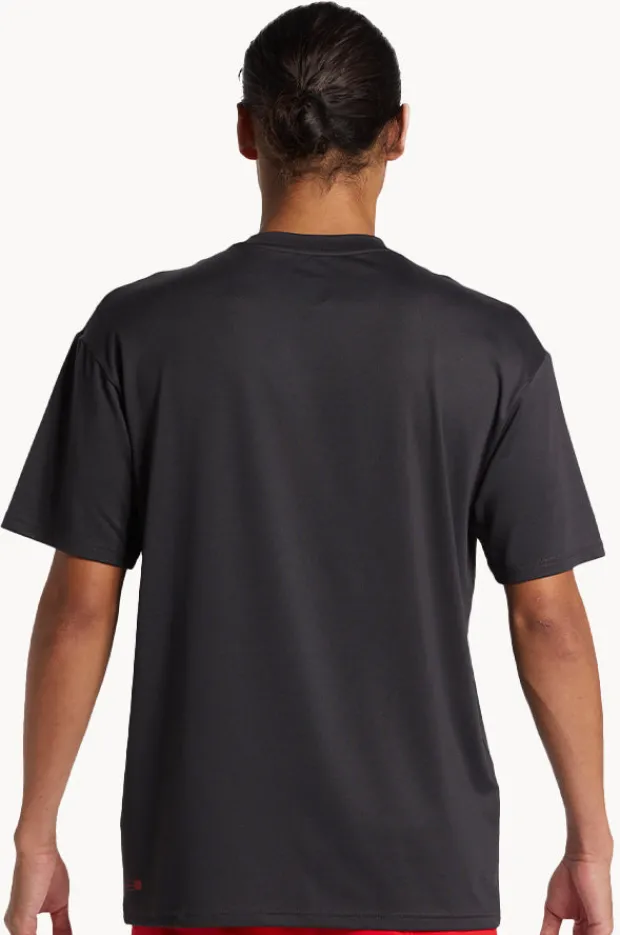 Rashies|Quiksilver Mens DNA Clicker Logo Short Sleeve Suntop Tarmac