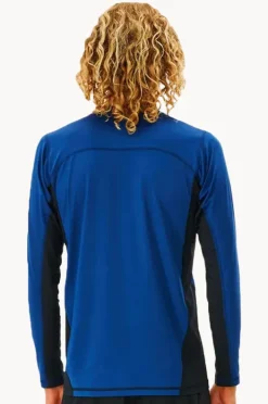 Rashies|Rip Curl Mens Drive Relaxed Long Sleeve Suntop Navy