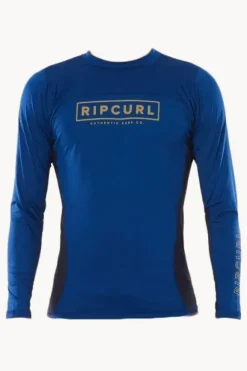 Rashies|Rip Curl Mens Drive Relaxed Long Sleeve Suntop Navy
