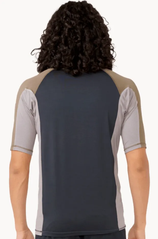 Rashies|Rip Curl Mens Drive Short Sleeve Suntop Rock