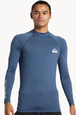 Rashies|Quiksilver Mens Everyday Long Sleeve Suntop Indigo