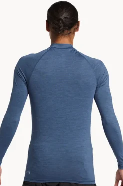 Rashies|Quiksilver Mens Everyday Long Sleeve Suntop Indigo