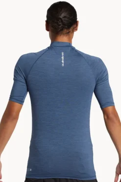 Rashies|Quiksilver Mens Everyday Short Sleeve Suntop Indigo