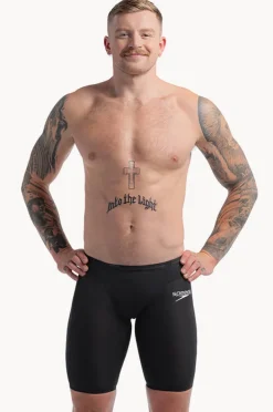 Fastskin Racing Suits|Jammers|Speedo Mens Fastskin LZR Pure Valor 2.0 High Waist Jammer BLACK
