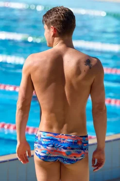 Trunks|Funky Trunks Mens Forever Fossil Trunk Blue/orange