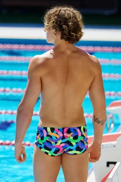 Trunks|Funky Trunks Mens Got Worms Trunk Black/multi