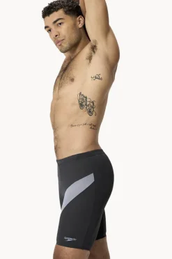 Jammers|Speedo Mens Hyperboom Logo Jammer Black/grey