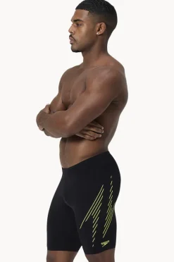 Jammers|Speedo Mens Hyperboom Placement Jammer Black/yellow