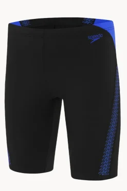 Jammers|Speedo Mens Hyperboom Splice Jammer Black/cobalt