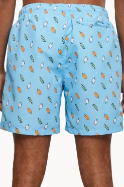 Boardshorts|Urban Classics Mens Ice Swim Short Light Blue