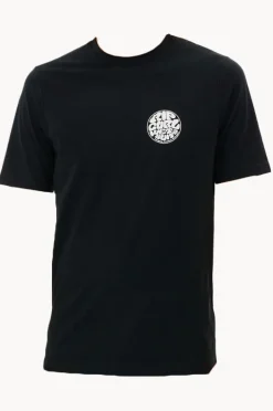 Rashies|Rip Curl Mens Icons Of Surf Short Sleeve Rash Top Black