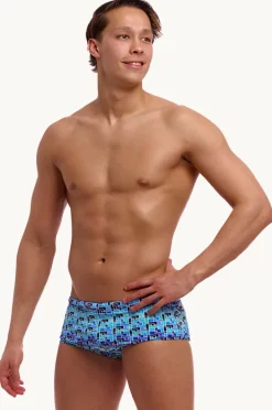 Trunks|Funky Trunks Mens Jack Stack Trunk Blue
