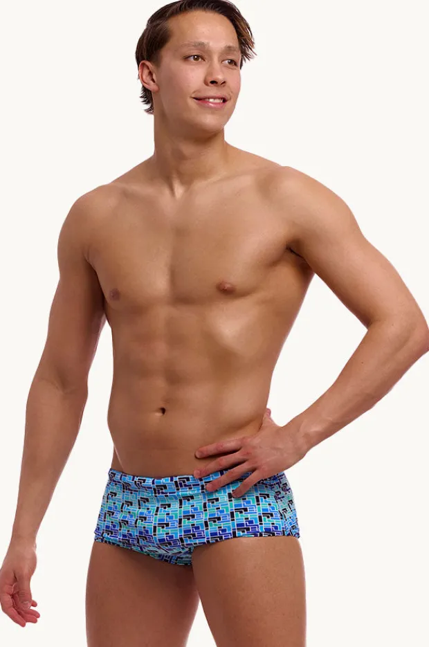 Trunks|Funky Trunks Mens Jack Stack Trunk Blue