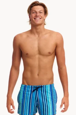 Boardshorts|Funky Trunks Mens Lane Lines Shorty Short Lane lines blue