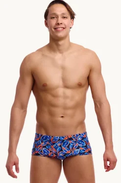 Trunks|Funky Trunks Mens Leaf Blower Trunk Navy/orange